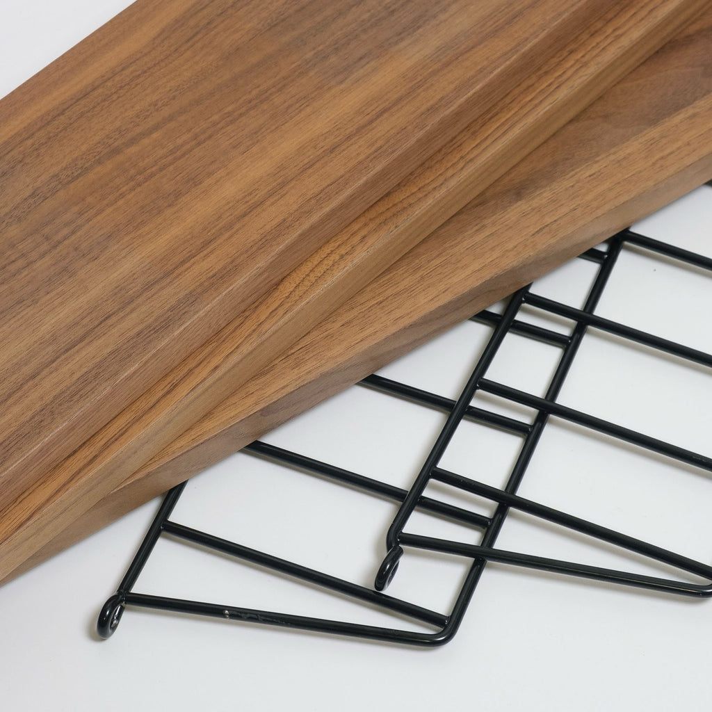 refurbished | String Pocket shelf, walnut/black