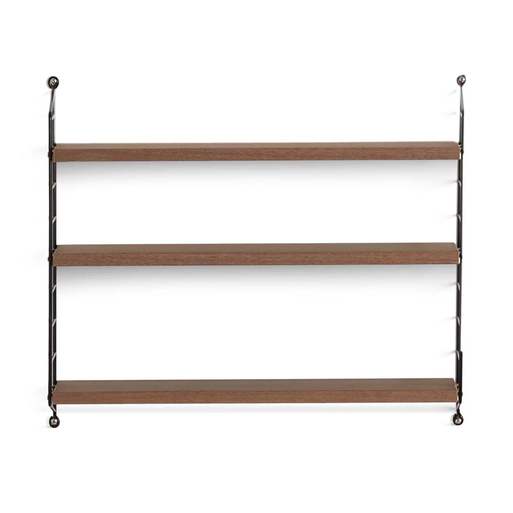 refurbished | String Pocket shelf, walnut/black