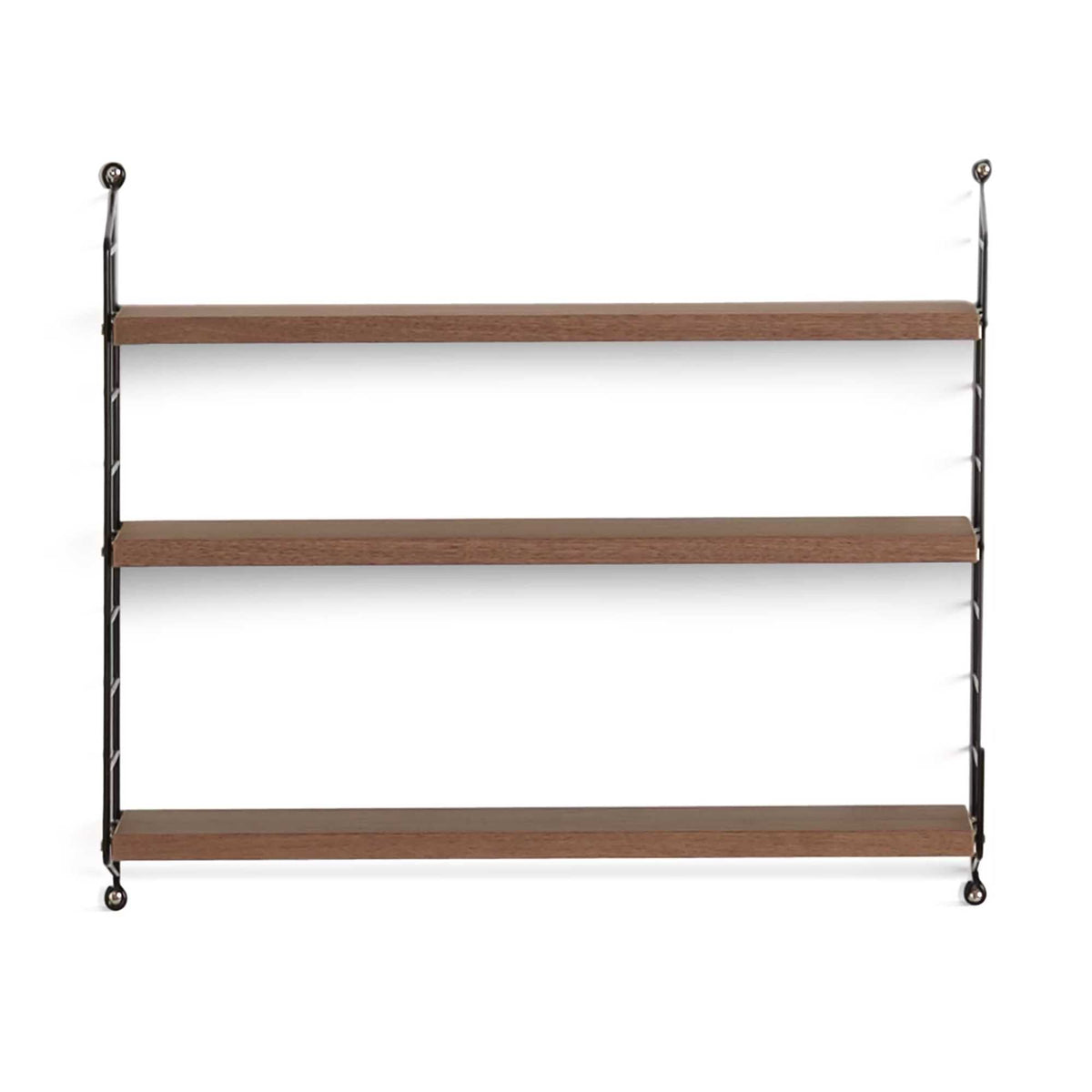 refurbished | String Pocket shelf, walnut/black