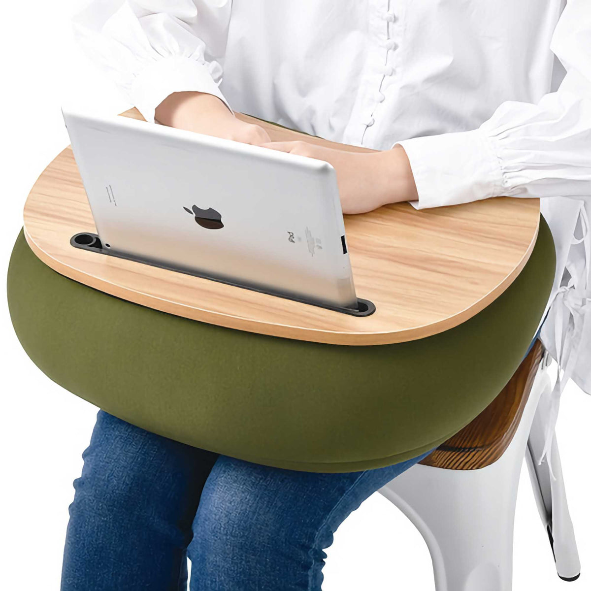 refurbished | Relax Fit cushion table, moss green